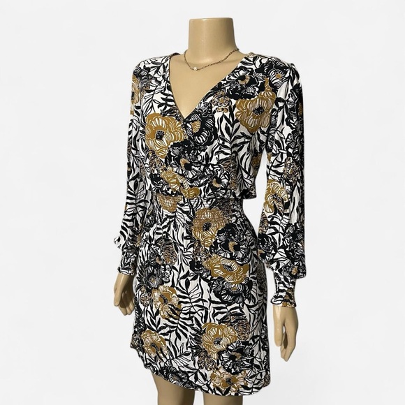 Lilly Pulitzer Talley Peony Black and Gold Floral Long Sleeve Dress - Picture 2 of 6